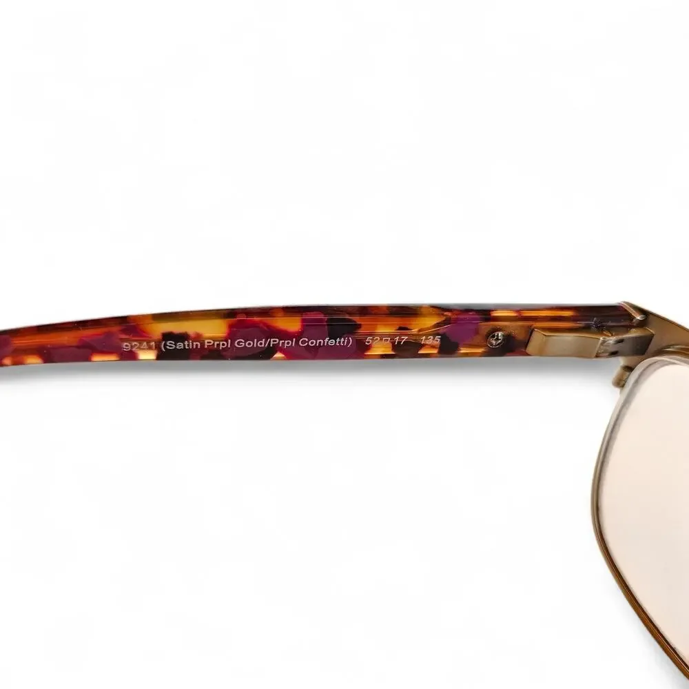 Coach Eyeglass Frames Only HC 5074 9241 Satin Purple Gold Purple Confetti 52-17